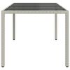 vidaXL Table de jardin pour repas Blanc 190 x 90 x 75 cm Poly rotin