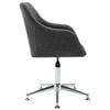 vidaXL Chaise pivotante de bureau Gris foncé Tissu