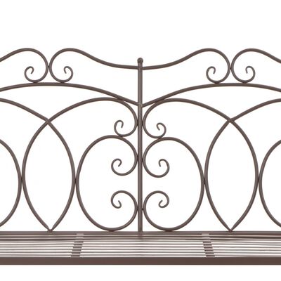 vidaXL Banc de jardin 104 cm Fer Marron antique