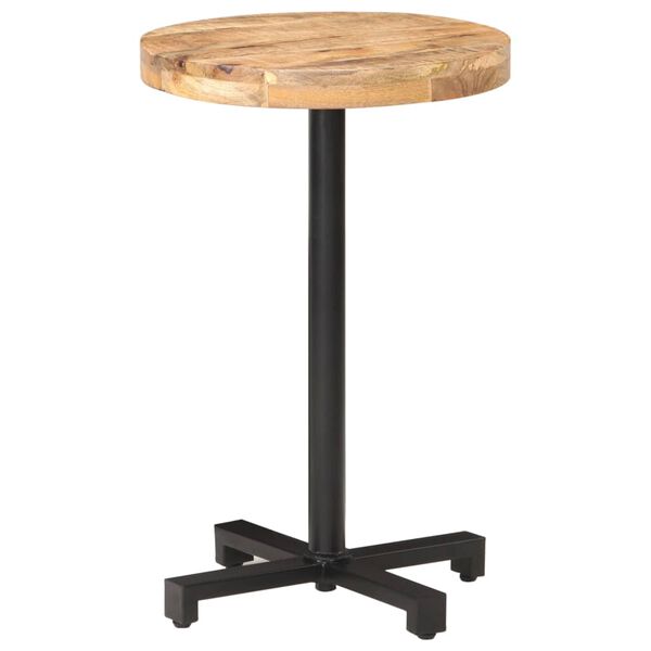 vidaXL Table de bistro Ronde &Oslash;50x75 cm Bois de manguier brut