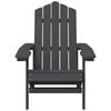 vidaXL Chaises de jardin Adirondack lot de 2 PEHD Anthracite