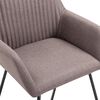 vidaXL Chaises à manger lot de 4 taupe tissu