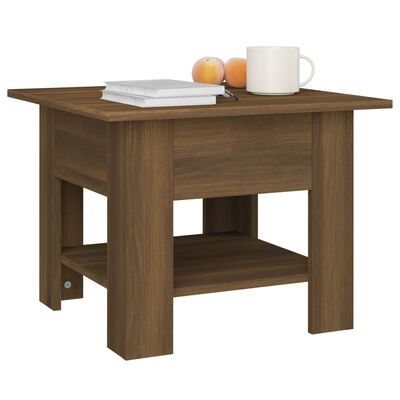 vidaXL Table basse chêne marron 55x55x42 cm bois d'ingénierie