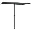 vidaXL Parasol de jardin avec mât en aluminium 2x1,5 m Anthracite