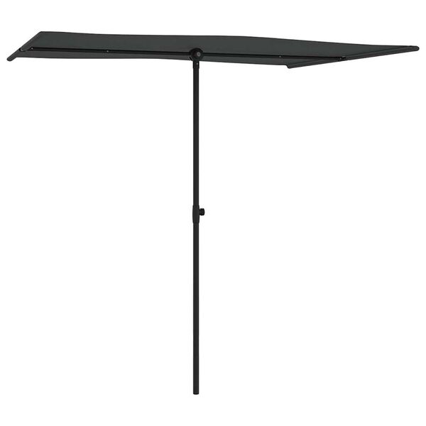 vidaXL Parasol de jardin avec mât en aluminium 2x1,5 m Anthracite