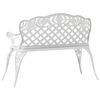 vidaXL Banc de jardin 108 cm Aluminium coul&eacute; Blanc