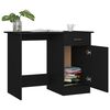 vidaXL Bureau Noir 100x50x76 cm Bois d’ingénierie
