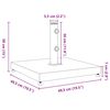 vidaXL Base de parasol pour m&acirc;ts &Oslash;32/38/48 mm 28 kg carr&eacute;