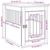vidaXL Meuble de cage pour chiens noir 55x75x65 cm bois d'ing&eacute;nierie