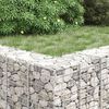 vidaXL Lits sur&eacute;lev&eacute;s en gabion 3 pcs 30x30x100 cm Fer