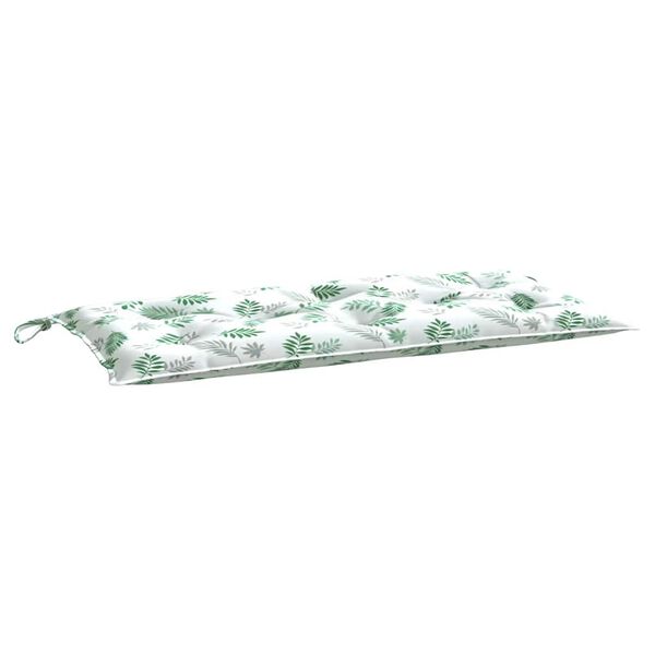vidaXL Coussins de banc de jardin lot de 2 motif de feuilles tissu
