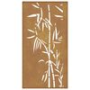 vidaXL Décoration murale jardin 105x55 cm acier corten design bambou