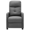 vidaXL Fauteuil inclinable &eacute;lectrique gris clair tissu