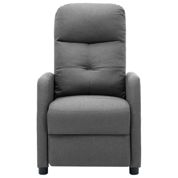 vidaXL Fauteuil inclinable &eacute;lectrique gris clair tissu