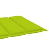 vidaXL Chaises longues lot de 2 et coussin vert vif Bois teck solide