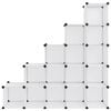 vidaXL Cubes de rangement 15 pcs Transparent PP