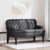 vidaXL Banc Chesterfield Noir 119,5 x 64,5 x 75 cm Cuir synth&eacute;tique