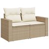 vidaXL Salon de jardin avec coussins 8 pcs beige r&eacute;sine tress&eacute;e
