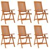 vidaXL Chaises de jardin pliables lot de 6 Bois d'eucalyptus massif