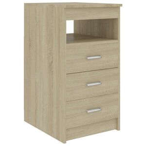 vidaXL Armoire &agrave; tiroirs Ch&ecirc;ne sonoma 40x50x76 cm Bois d'ing&eacute;nierie