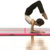 vidaXL Tapis gonflable de gymnastique avec pompe 400x100x10cm PVC Rose