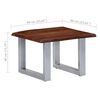 vidaXL Table basse avec bord naturel 60x60x40 cm Bois d'acacia massif