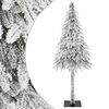 vidaXL Sapin de Noël artificiel avec neige floquée 150 cm