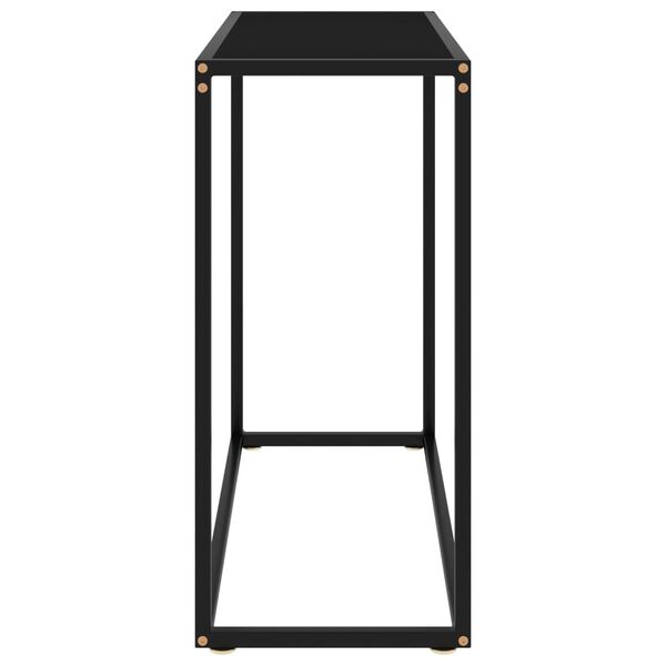 vidaXL Table console Noir 80x35x75 cm Verre trempé