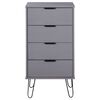 vidaXL Armoire &agrave; tiroir Gris 45x39,5x90,3 cm Bois de pin solide