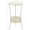 vidaXL Table de bistro Style vintage Ronde M&eacute;tal 40x70 cm Blanc