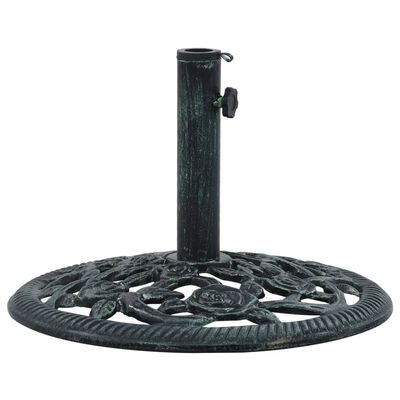 vidaXL Socle de parasol Vert 9 kg 40 cm Fonte