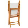 vidaXL Chaises de jardin lot de 2 blanc cr&egrave;me bois acacia massif tissu