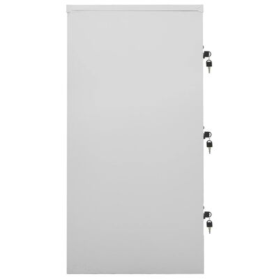 vidaXL Armoire à casiers Gris clair 90x45x92,5 cm Acier