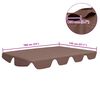 vidaXL Toit de rechange balan&ccedil;oire marron 188/168x145/110 cm