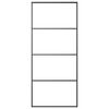 vidaXL Porte coulissante Aluminium et verre ESG 90x205 cm Noir