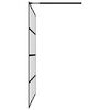 vidaXL Paroi de douche avec &eacute;tag&egrave;re Noir 90x195 cm Verre ESG&Aluminium
