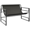 vidaXL Banc de jardin avec coussin anthracite 113 cm acier
