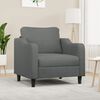 vidaXL Fauteuil Gris fonc&eacute; 60 cm Tissu