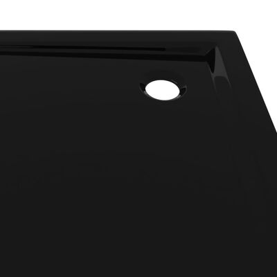 vidaXL Receveur de douche carré ABS Noir 90x90 cm