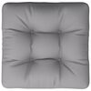 vidaXL Coussin de palette gris 58x58x10 cm tissu