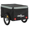 vidaXL Remorque de vélo noir et gris 45 kg fer