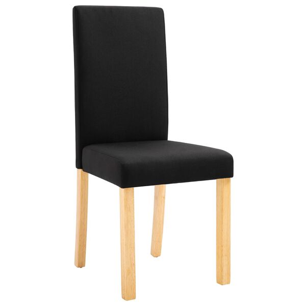 vidaXL Chaises à manger lot de 2 noir tissu