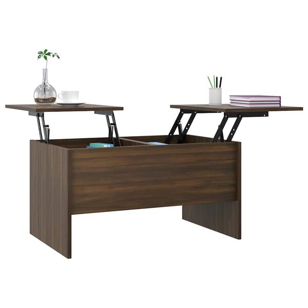 vidaXL Table basse Chêne marron 80x50x42,5 cm Bois d'ingénierie