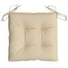 vidaXL Coussins de chaise lot de 2 beige 40x40x7 cm tissu oxford