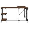 vidaXL Bureau chêne marron 139x139x75 cm bois d'ingénierie