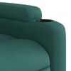 vidaXL Fauteuil inclinable de massage &eacute;lectrique vert fonc&eacute; tissu