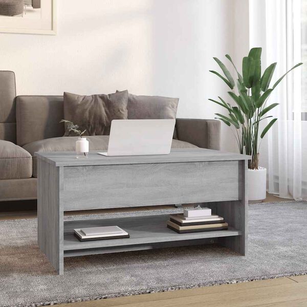 vidaXL Table basse Sonoma gris 80x50x40 cm Bois d'ingénierie