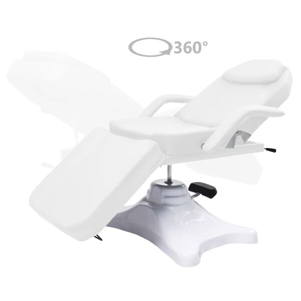 vidaXL Table de massage Blanc 180x62x(86,5-118) cm