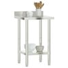 vidaXL Table de travail de cuisine avec dosseret 55x55x93 cm inox