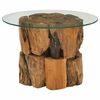 vidaXL Table basse Bois flottant de teck massif 60 cm
